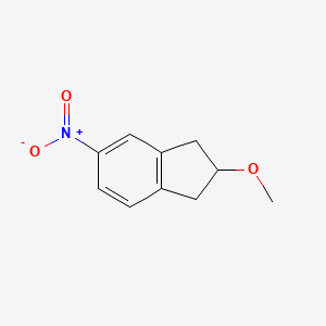 molecular formula C10H11NO3 B8356898 2-Methoxy-5-nitro-indan 