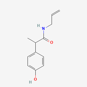 molecular formula C12H15NO2 B8356927 N-Allyl-2-(4-hydroxyphenyl)propanamide 