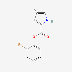 molecular formula C11H7BrINO2 B8356936 2-Bromophenyl 4-Iodopyrrole-2-carboxylate 