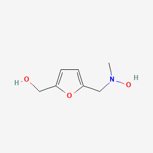 molecular formula C7H11NO3 B8356958 5-[[Hydroxy(methyl)amino]methyl]-2-furanmethanol 