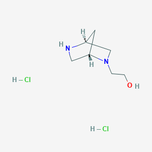 molecular formula C7H16Cl2N2O B8356974 2-((1S,4S)-2,5-diazabicyclo[2.2.1]heptan-2-yl)ethanol dihydrochloride 