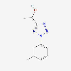 molecular formula C10H12N4O B8356980 1-[2-(3-Methylphenyl)-2H-tetrazol-5-yl]ethanol 
