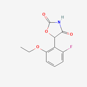 molecular formula C11H10FNO4 B8356999 5-(2-Ethoxy-6-fluorophenyl)oxazolidine-2,4-dione 
