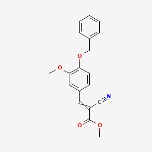 molecular formula C19H17NO4 B8357028 Methyl 3-(4-Benzyloxy-3-Methoxyphenyl)-2-Cyano-2-Propenoate 