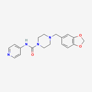 4-Benzo[1,3]dioxol-5-ylmethyl-piperazine-1-carboxylic acid pyridin-4-ylamide