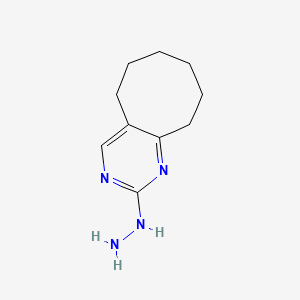 molecular formula C10H16N4 B8357043 2-Hydrazinyl-5,6,7,8,9,10-hexahydrocycloocta[d]pyrimidine 