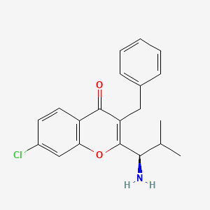 (R)-2-(1-Amino-2-methylpropyl)-3-benzyl-7-chloro-4H-chromen-4-one