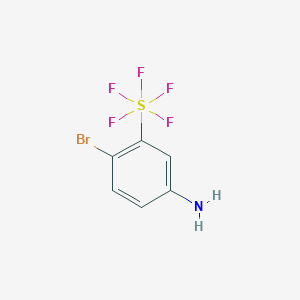 molecular formula C6H5BrF5NS B8357068 (5-Amino-2-bromophenyl)pentafluorosulfur 