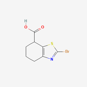 molecular formula C8H8BrNO2S B8357098 2-Bromo-4,5,6,7-tetrahydrobenzo[d]thiazole-7-carboxylic acid 