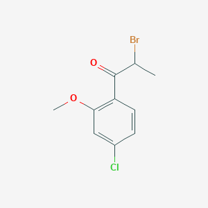 molecular formula C10H10BrClO2 B8357109 2-Bromo-1-(4-chloro-2-methoxyphenyl)propan-1-one 