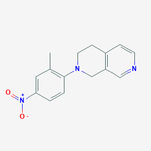 molecular formula C15H15N3O2 B8357147 2-(2-Methyl-4-nitrophenyl)-1,2,3,4-tetrahydro-2,7-naphthyridine 