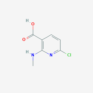 molecular formula C7H7ClN2O2 B8357156 6-Chloro-2-(methylamino)nicotinic acid 