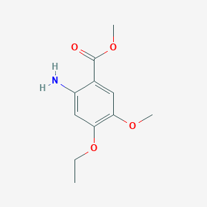 molecular formula C11H15NO4 B8357167 Methyl 2-amino-4-ethoxy-5-methoxybenzoate 