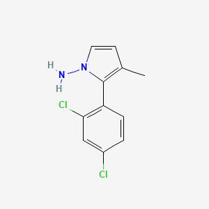 molecular formula C11H10Cl2N2 B8357198 2-(2,4-dichlorophenyl)-3-methyl-1H-pyrrol-1-amine 