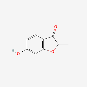 molecular formula C9H8O3 B8357204 6-Hydroxy-2-methyl-1-benzofuran-3(2H)-one 