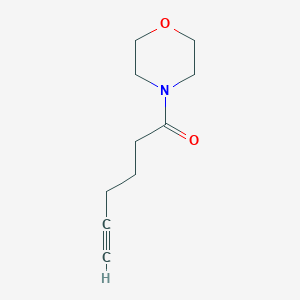 molecular formula C10H15NO2 B8357240 1-Morpholinohex-5-yn-1-one 