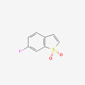 molecular formula C8H5IO2S B8357249 6-Iodo-1-benzothiophene 1,1-dioxide 