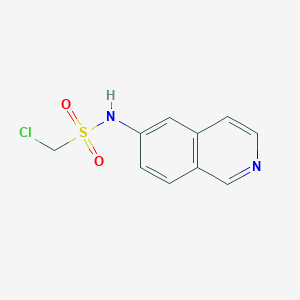 molecular formula C10H9ClN2O2S B8357254 1-chloro-N-(isoquinolin-6-yl) methanesulfonamide 