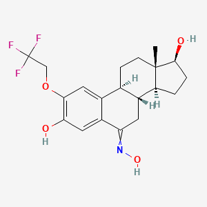 molecular formula C20H24F3NO4 B8357262 2-(2',2', 2'-Trifluoroethoxy)-6-Hydroximino-Estra-1,3,5(10)-Triene-3,17beta-Diol 