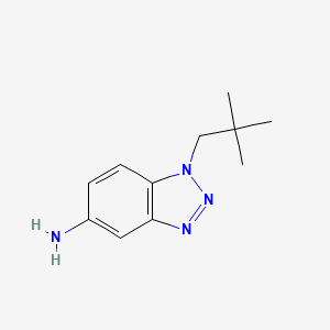 molecular formula C11H16N4 B8357339 1-(2,2-Dimethylpropyl)-1H-1,2,3-benzotriazol-5-amine 
