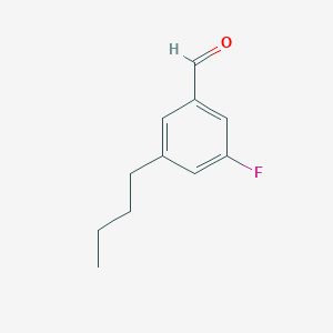 molecular formula C11H13FO B8357371 3-Butyl-5-fluorobenzaldehyde 