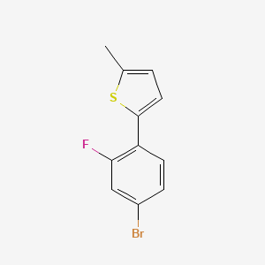 molecular formula C11H8BrFS B8357394 2-(4-Bromo-2-fluoro-phenyl)-5-methyl-thiophene 