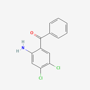 molecular formula C13H9Cl2NO B8357406 (2-Amino-4,5-dichloro-phenyl)-phenyl-methanone 