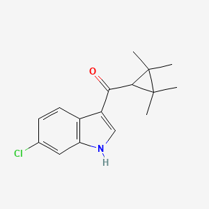 molecular formula C16H18ClNO B8357411 (6-chloro-1H-indol-3-yl)-(2,2,3,3-tetramethyl-cyclopropyl)-methanone 