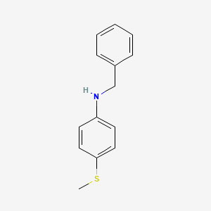 molecular formula C14H15NS B8357439 N-Benzyl-p-(methylthio)aniline CAS No. 58259-35-1