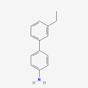 molecular formula C14H15N B8357454 3'-Ethylbiphenyl-4-amine 