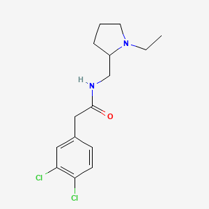 molecular formula C15H20Cl2N2O B8357460 2-(3,4-Dichlorophenylacetamidomethyl)-1-(ethyl)pyrrolidine 