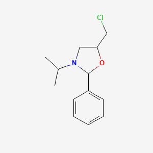 molecular formula C13H18ClNO B8357465 5-Chloromethyl-3-isopropyl-2-phenyloxazolidine 