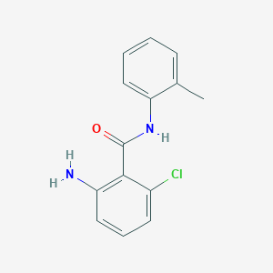 molecular formula C14H13ClN2O B8357509 2-Amino-6-chloro-N-o-tolylbenzamide 