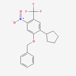1-(Benzyloxy)-2-cyclopentyl-5-nitro-4-(trifluoromethyl)benzene