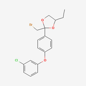 2-(Bromomethyl)-2-[4-(3-chlorophenoxy)phenyl]-4-ethyl-1,3-dioxolane