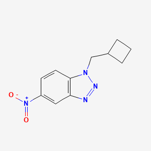 molecular formula C11H12N4O2 B8357677 1-(cyclobutylmethyl)-5-nitro-1H-benzotriazole 