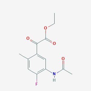 Ethyl 2-(5-acetamido-4-fluoro-2-methylphenyl)-2-oxoacetate