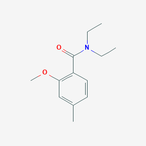 molecular formula C13H19NO2 B8357725 N,N-Diethyl-2-methoxy-4-methylbenzamide 