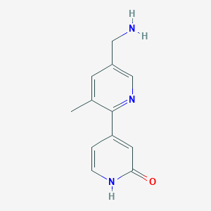 4-(5-(aminomethyl)-3-methylpyridin-2-yl)pyridin-2(1H)-one