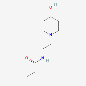 molecular formula C10H20N2O2 B8357773 4-Hydroxy-1-[2-(propionylamino)ethyl]-piperidine 