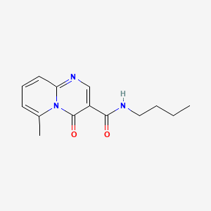 molecular formula C14H17N3O2 B8357798 4H-Pyrido(1,2-a)pyrimidine-3-carboxamide, N-butyl-6-methyl-4-oxo- CAS No. 125055-53-0