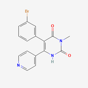 molecular formula C16H12BrN3O2 B8357809 5-(3-bromo-phenyl)-2-hydroxy-3-methyl-6-pyridin-4-yl-3H-pyrimidin-4-one 