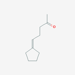 molecular formula C10H16O B8357812 5-Cyclopentylidene-2-pentanone 