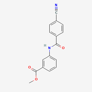 molecular formula C16H12N2O3 B8357833 Methyl 3-[(4-cyanobenzoyl)amino]benzoate 