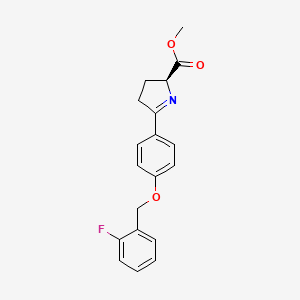 methyl (S)-5-(4-((2-fluorobenzyl)oxy)phenyl)-3,4-dihydro-2H-pyrrole-2-carboxylate