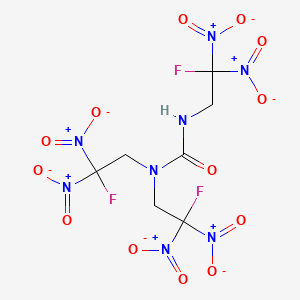 molecular formula C7H7F3N8O13 B8357878 N,N-(fluorodinitroethyl)-N'-fluorodinitroethylurea 