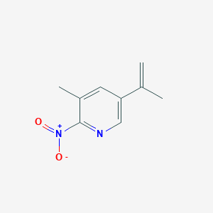 molecular formula C9H10N2O2 B8357890 3-Methyl-5-(1-methylethenyl)-2-nitropyridine CAS No. 1470008-16-2
