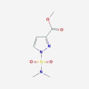 molecular formula C7H11N3O4S B8357908 1-dimethylsulfamoyl-1H-pyrazole-3-carboxylic acid methyl ester 