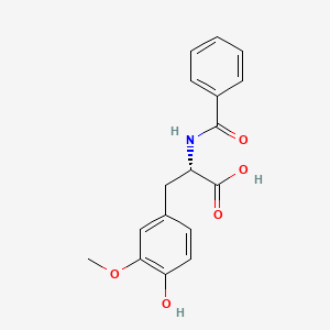 molecular formula C17H17NO5 B8357938 N-benzoyl-3-(4-hydroxy-3-methoxyphenyl)-alanine 