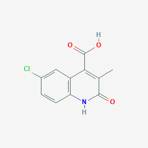 molecular formula C11H8ClNO3 B8357956 6-chloro-3-methylquinolin-2(1H)-one-4-carboxylic acid 